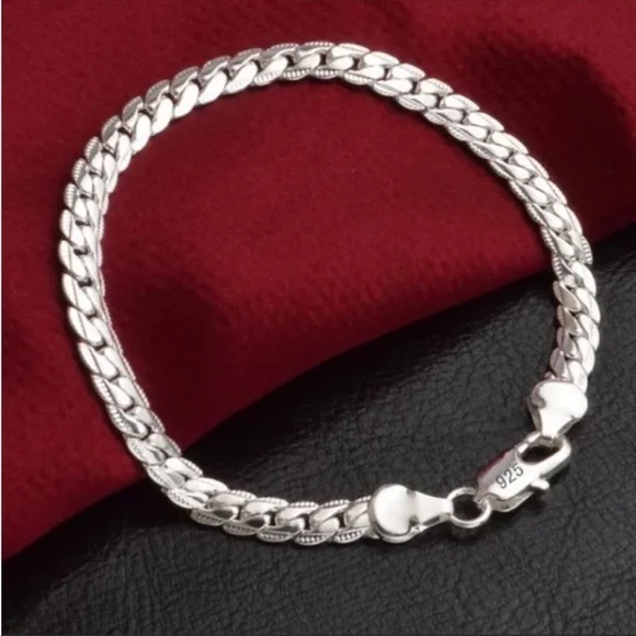NEW 925 SILVER 8 CM LONG 925 BRACELET - Picture 3 of 5